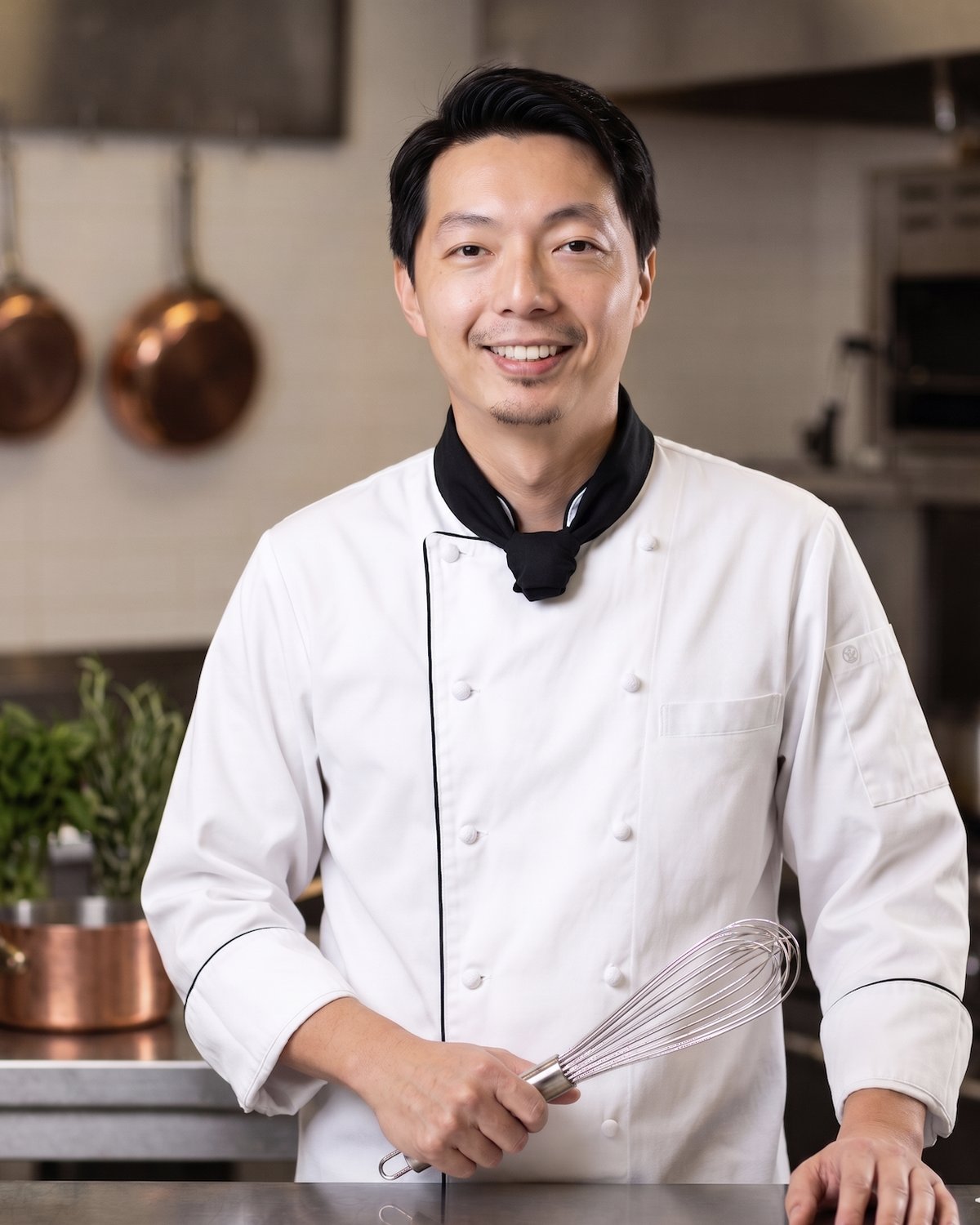 Chef Tsai, private chef, in his kitchen